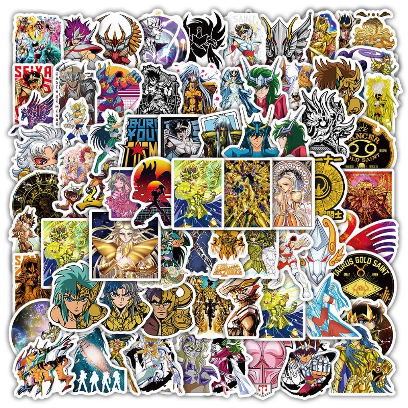 Laptop Original Accessories - 101 Stück Saint Seiya Anime-Aufkleber Cartoon-Charaktere