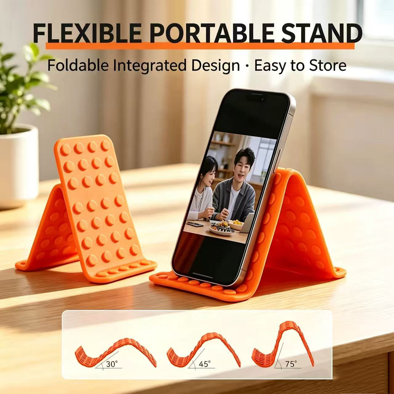 Laptop Stand - Tragbarer Universeller Telefonständer Winkelverstellbarer Silikon-Desktop-Tablet-Laptop-Halter Faltbare