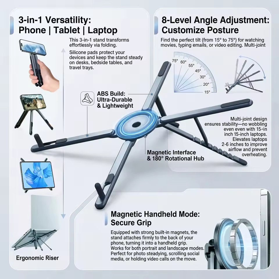 3-in-1 Faltbarer Magnetischer  – Laptop Stand Bewertung und Preis