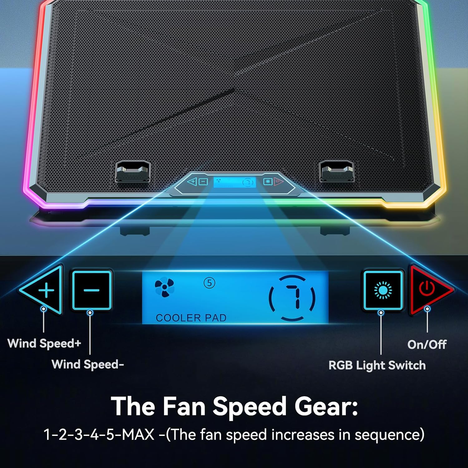 RGB-Laptop-Kühl kissen Gaming- – Laptop Cooling Pad Bewertung und Preis